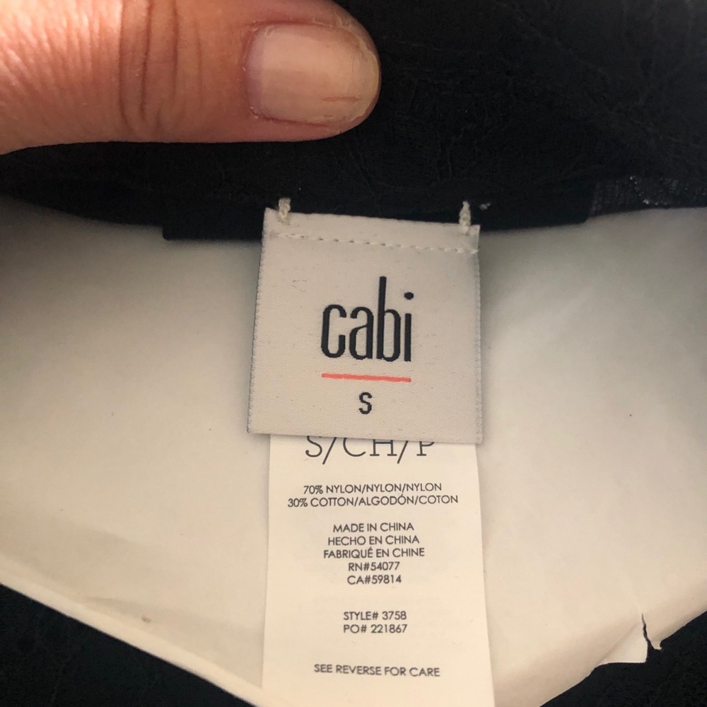 CAbi black lace blouse size small - Picture 6 of 6